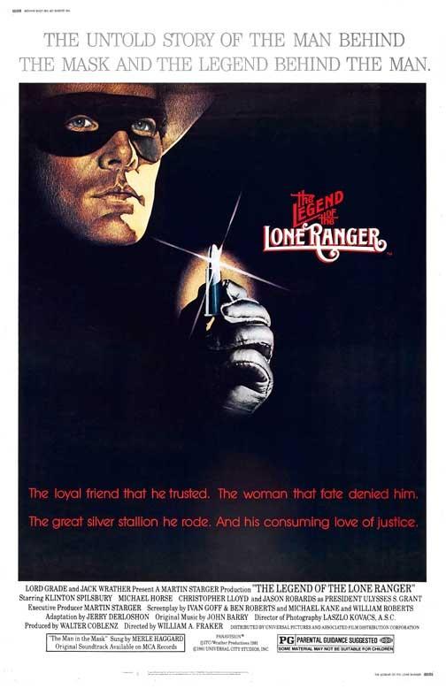 Klinton Spilsbury LEGEND OF THE LONE RANGER Christopher Lloyd movie poster 11x17