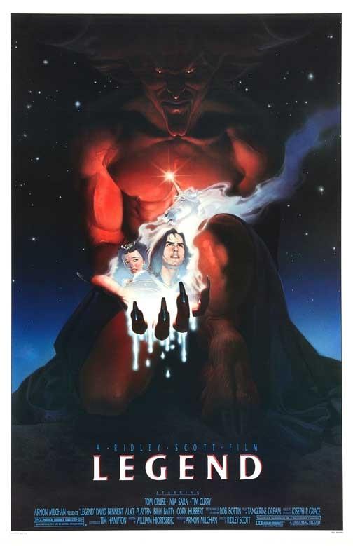 Tom Cruise LEGEND Mia Sara Tim Curry movie poster 11x17 Ridley Scott