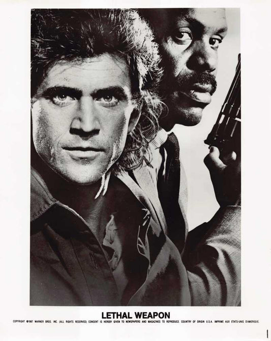Mel Gibson LETHAL WEAPON Danny Glover original studio 8x10 press photos 1987