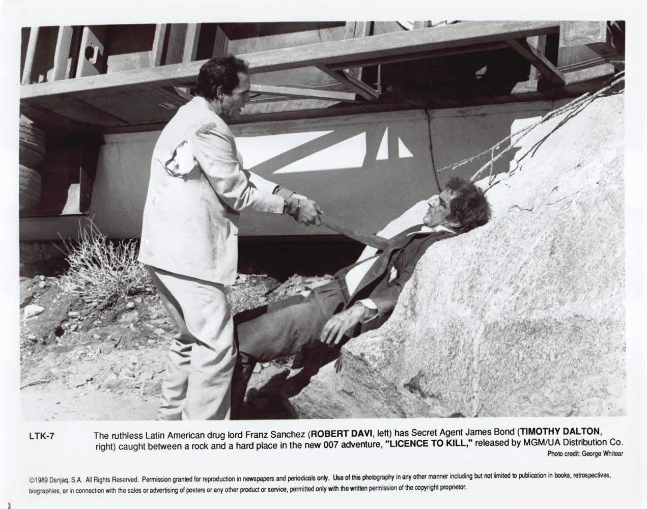 Robert Davi LICENCE TO KILL Timothy Dalton original 10x8 photo James Bond 007