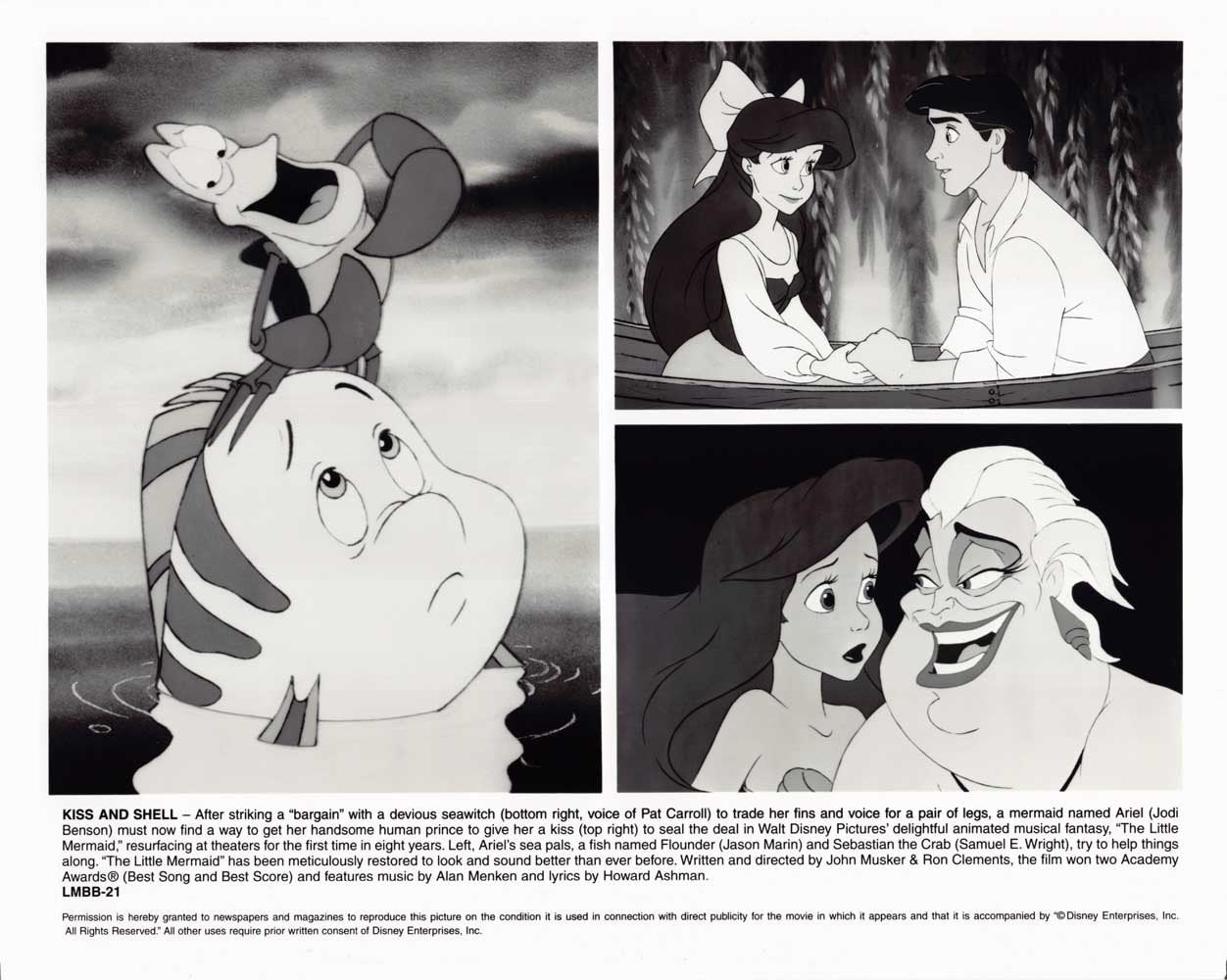 Jodie Benson Disney's THE LITTLE MERMAID Jason Marin 10x8 press photo 1997