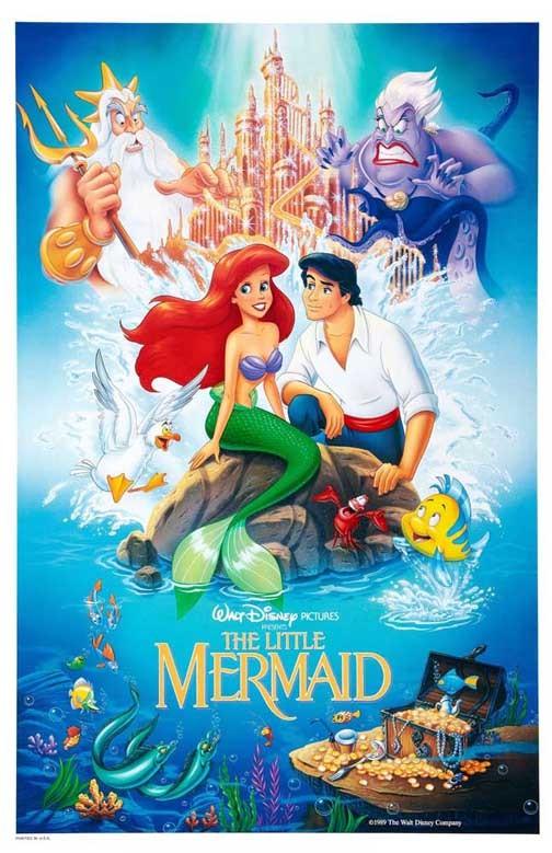 Disney's animated THE LITTLE MERMAID movie poster 11x17