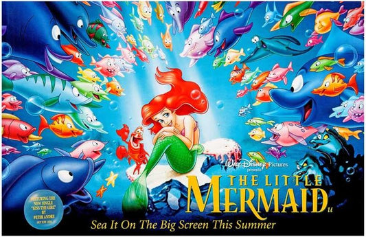 animated Disney's THE LITTLE MERMAID movie poster 17x11