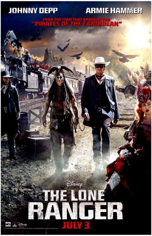 Johnny Depp THE LONE RANGER Armie Hammer movie poster 11x17
