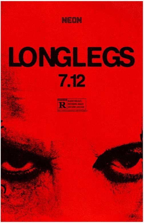 Nicolas Cage LONGLEGS Maika Monroe advance movie poster 11x17