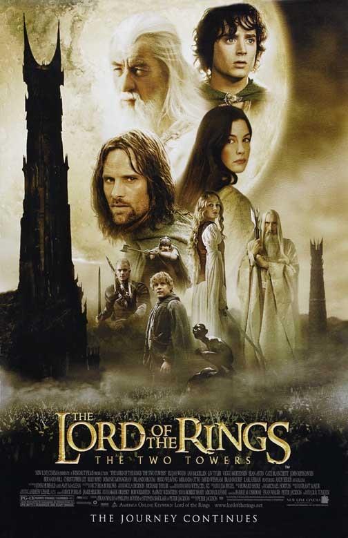 Elijah Wood LORD OF THE RINGS TWO TOWERS movie poster 11x17