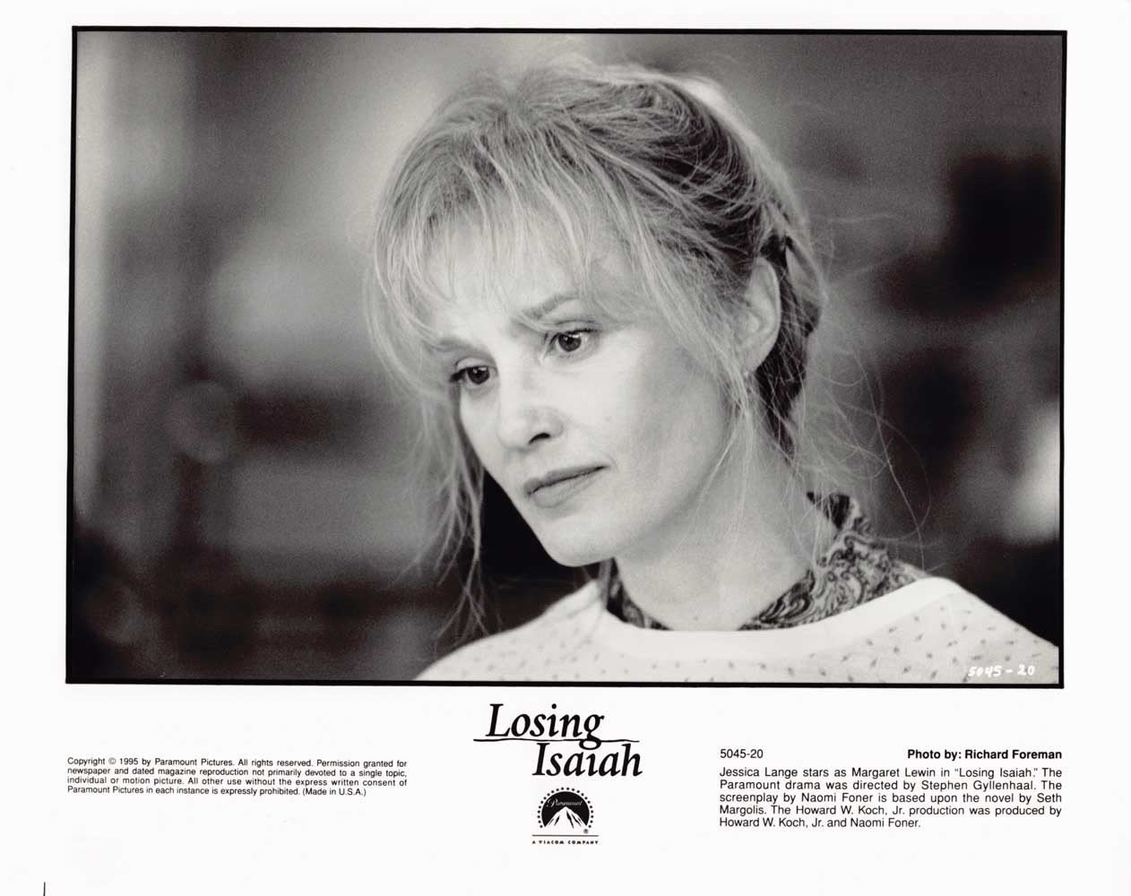 Jessica Lange LOSING ISAIAH Halle Berry original press photos 1995
