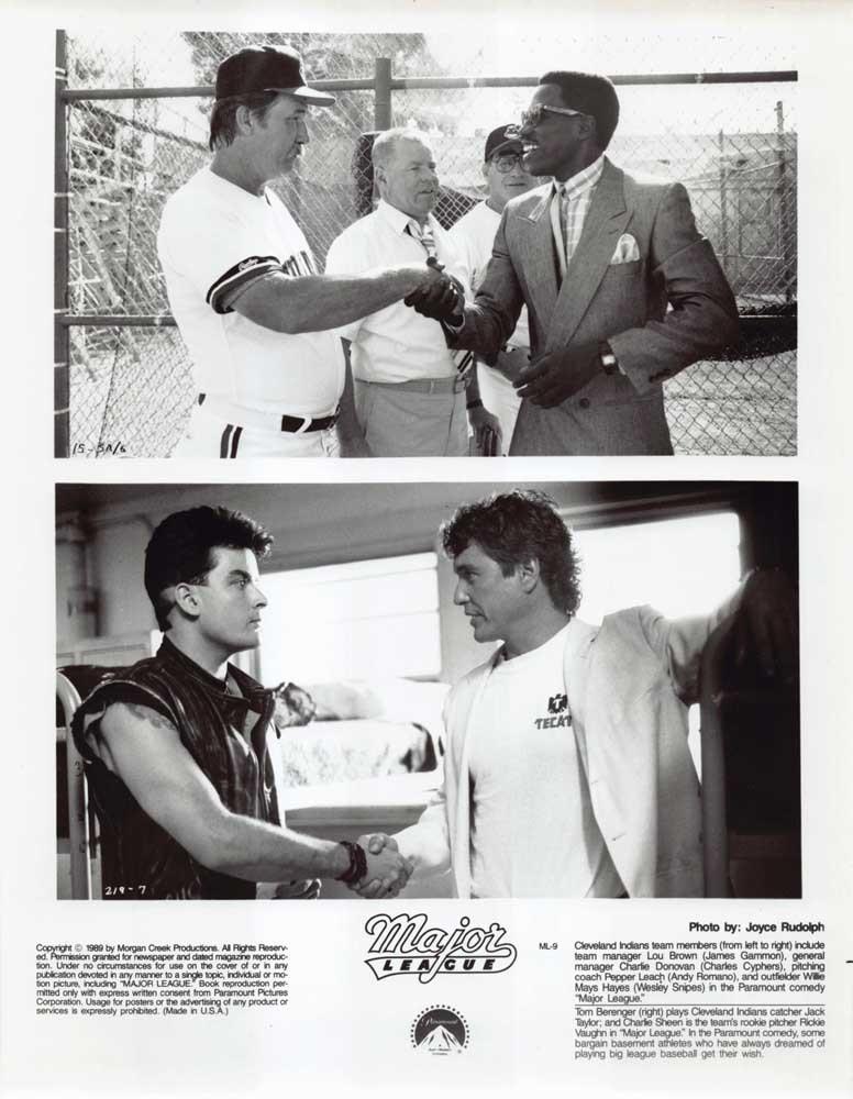 Tom Berenger MAJOR LEAGUE Charlie Sheen Wesley Snipes original press photos 1995