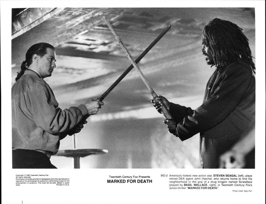 Steven Seagal MARKED FOR DEATH Basil Wallace original 10x8 press photo 1990