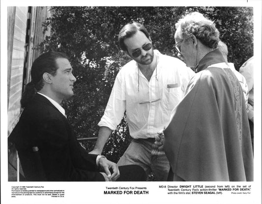 Steven Seagal MARKED FOR DEATH Dwight Little original 10x8 press photo 1990