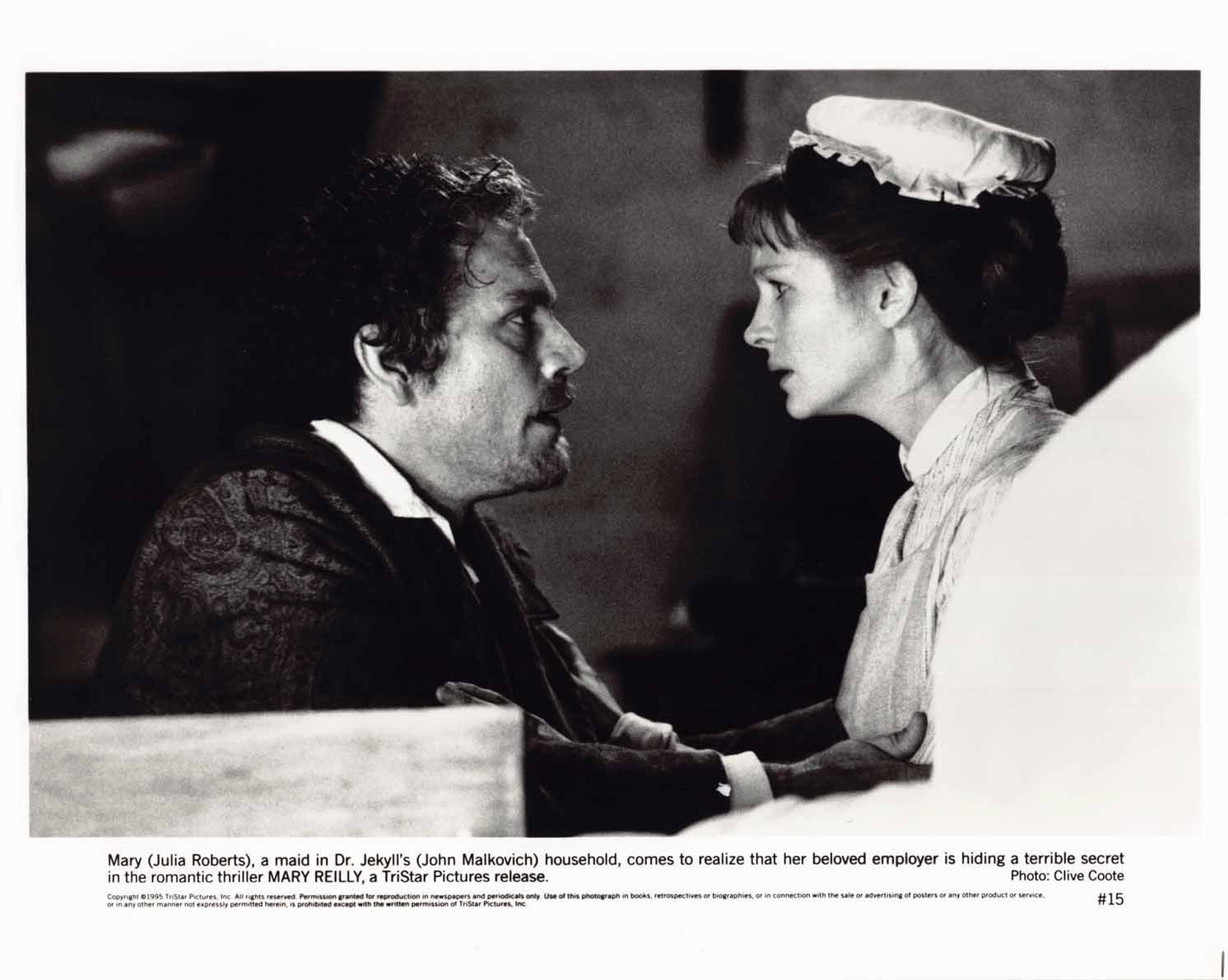Julia Robert MARY REILLY John Malkovich 1996 original 8x10 press photos