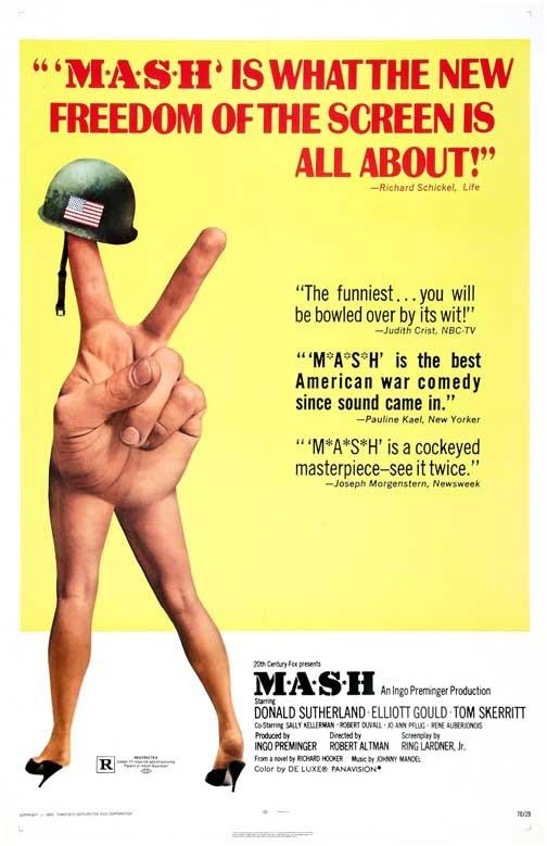 Donald Sutherland M*A*S*H Elliot Gould review movie poster 11x17