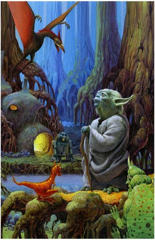 Star Wars THE EMPIRE STRIKES BACK Dagobah Yoda poster 11x17 Ralph McQuarrie