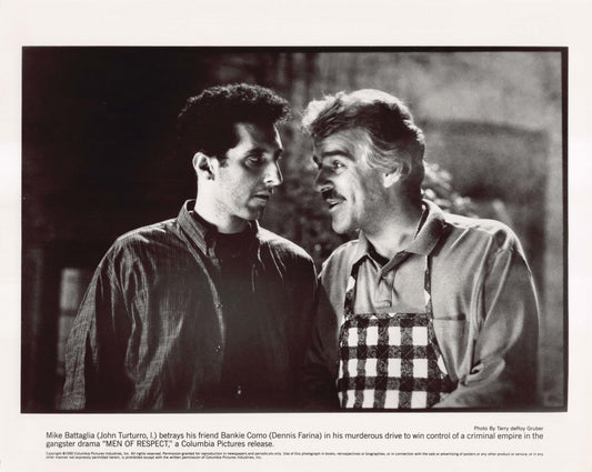 John Turturro MEN OF RESPECT Dennis Farina 1990 original 8x10 press photo