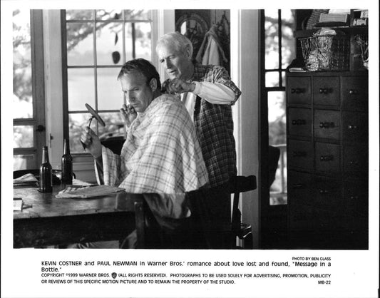 Paul Newman MESSAGE IN A BOTTLE Kevin Costner original 10x8 press photo 1999