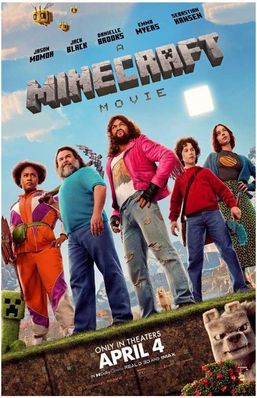 Jason Momoa MINECRAFT THE MOVIE Jack Black cast movie poster 11x17