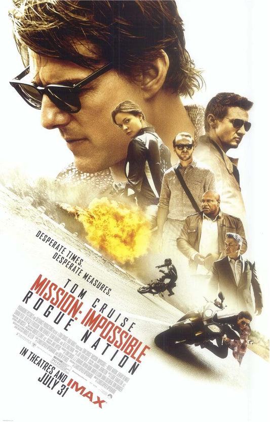 Tom Cruise MISSION IMPOSSIBLE ROGUE NATION original studio movie poster 11x17