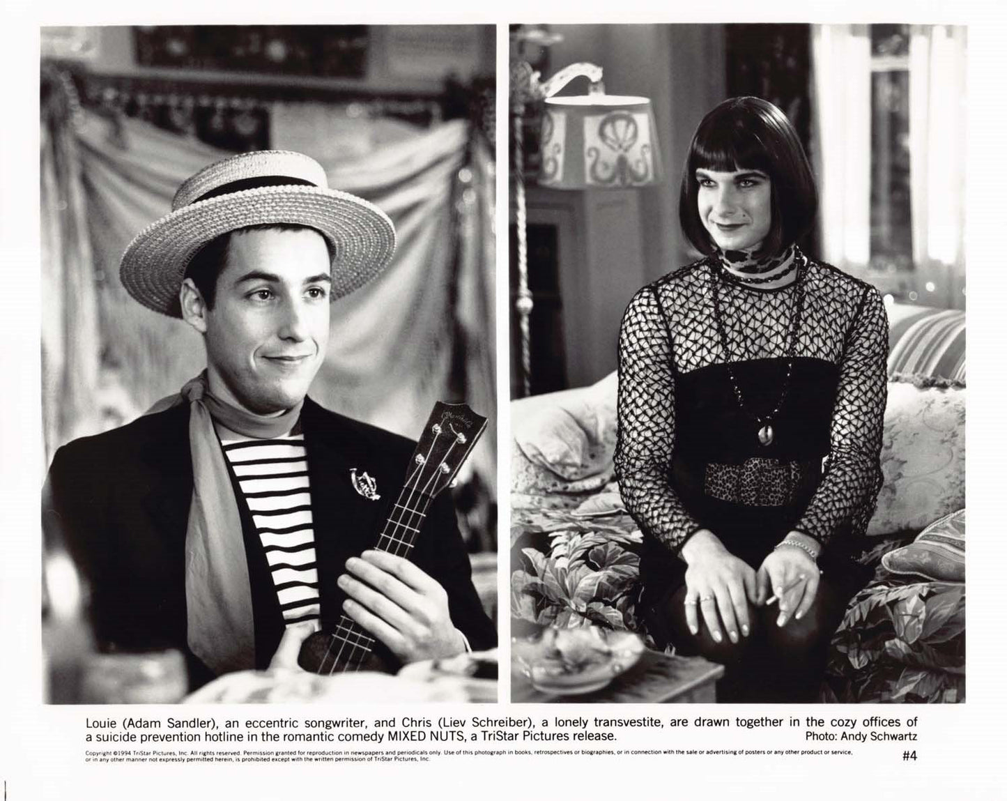 Adam Sandler MIXED NUTS Liev Schreiber Rita Wilson original 8x10 press photos