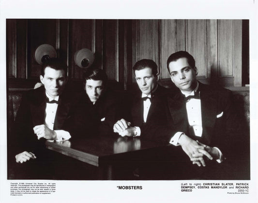 Christian Slater MOBSTERS Patrick Dempsey 1990 original 8x10 press photo