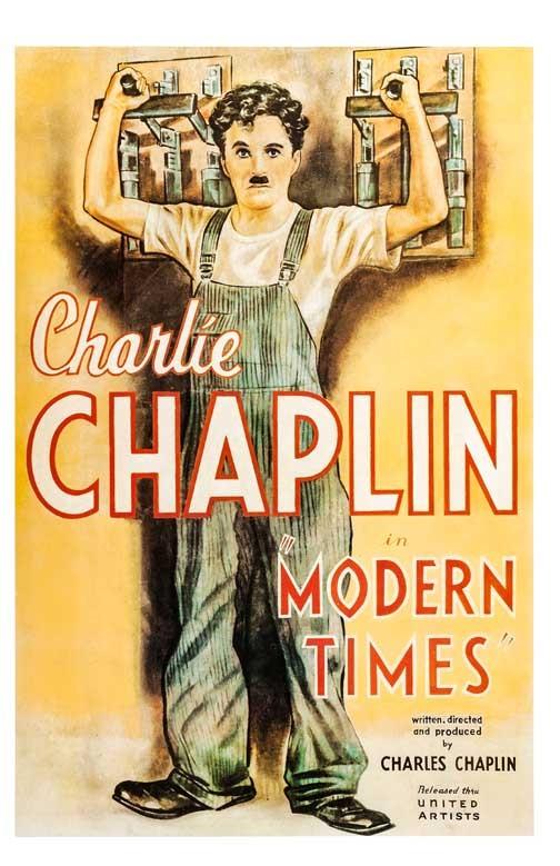 Charlie Chaplin MODERN TIMES movie poster 11x17