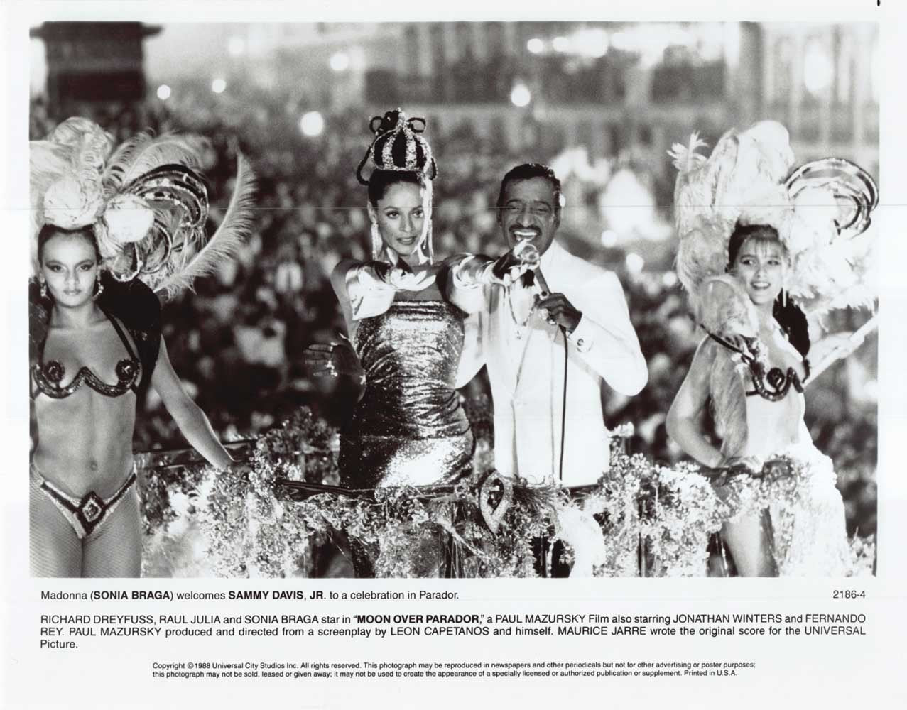 Sonia Braga MOON OVER PARADOR Sammy Davis Jr original 10x8 press photo 1988