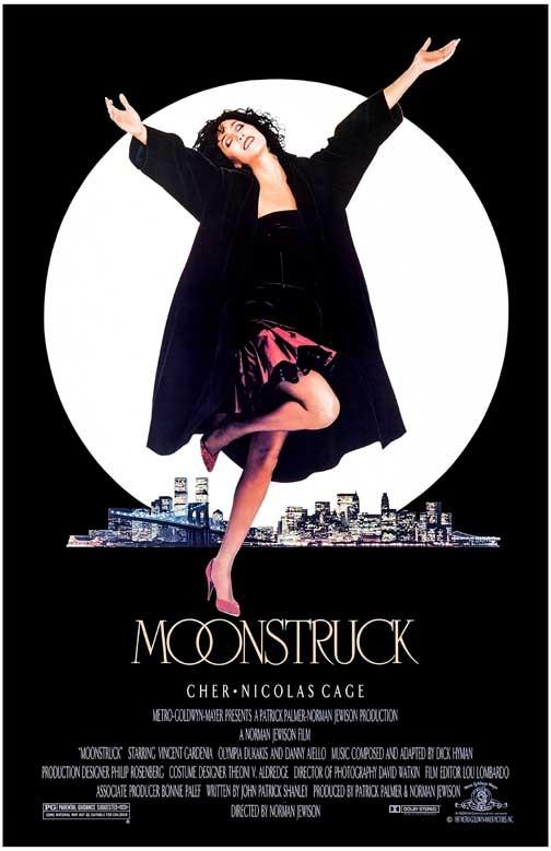 Cher MOONSTRUCK Nicolas Cage Danny Aiello movie poster 11x17