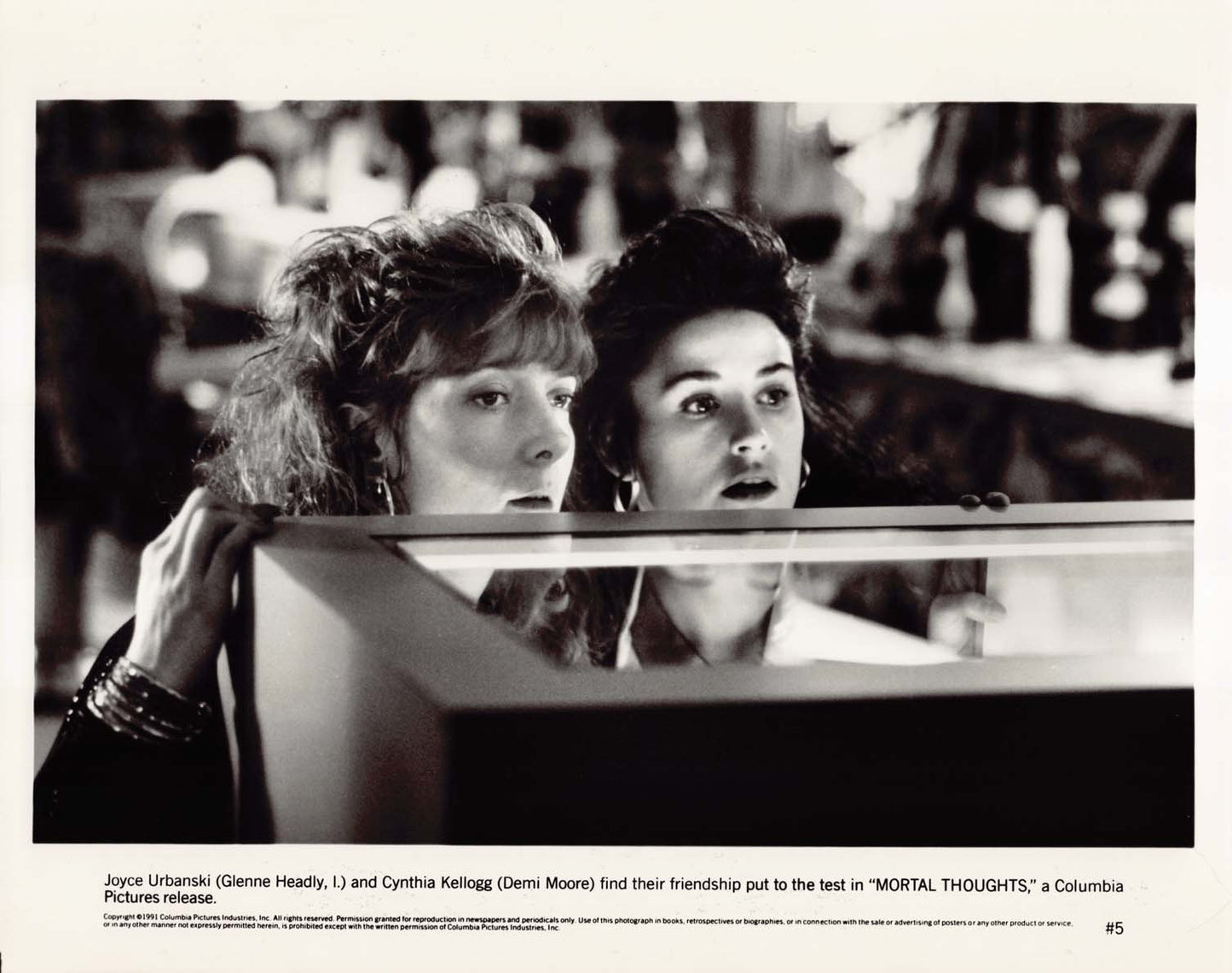 Demi Moore MORTAL THOUGHTS Glenne Heady original press photo 1991
