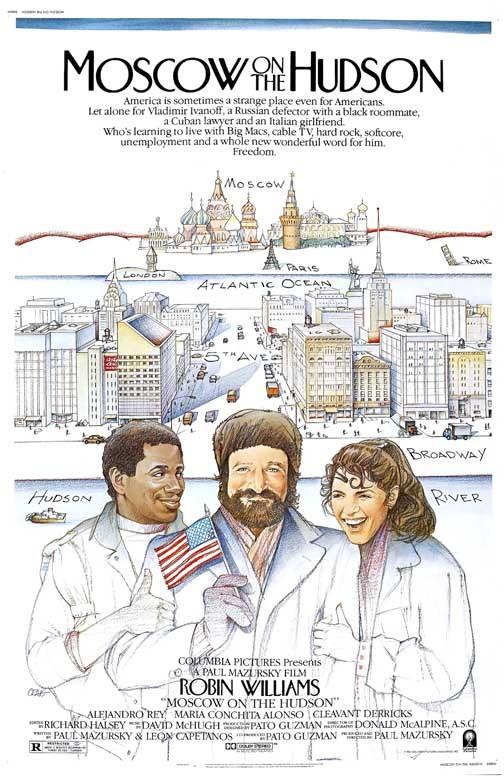 Robin Williams MOSCOW ON THE HUDSON Cleavant Derricks movie poster 11x17
