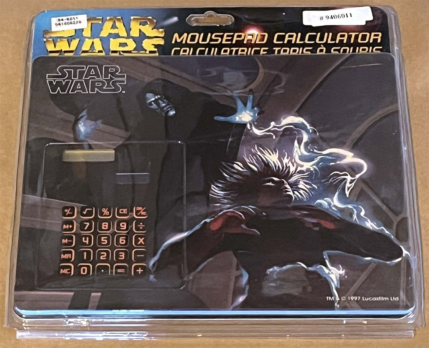 1997 STAR WARS Mousepad Calculator Ralph McQuarrie Emperor Palpatine art