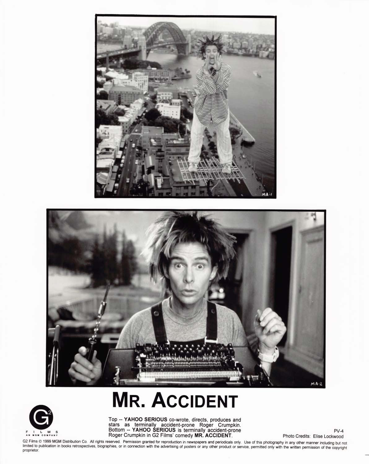 Yahoo Serious MR ACCIDENT original 8x10 press photo 1999