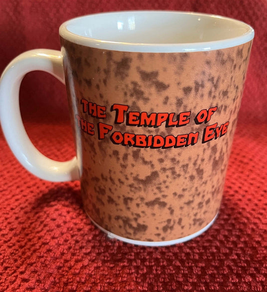 1990's Disney INDIANA JONES ADVENTURE Temple of Forbidden Eye skull mug NEW