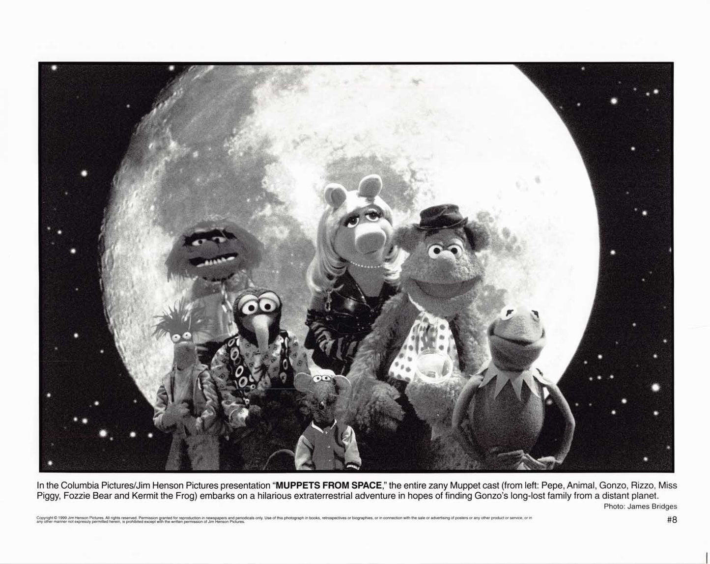 Miss Piggy MUPPETS FROM SPACE Kermit the Frog original 8x10 press photo 1999