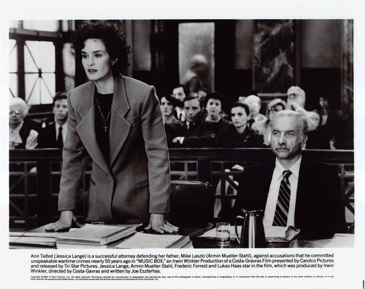 Jessica Lange MUSIC BOX Armin Mueller-Stahl original 10x8 press photo 1989