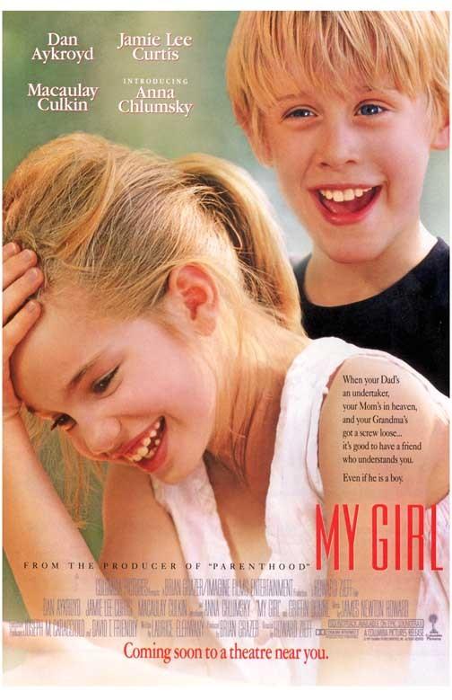 Macaulay Culkin MY GIRL Anna Chlumsky Dan Aykroyd Jamie Lee Curtis poster 11x17