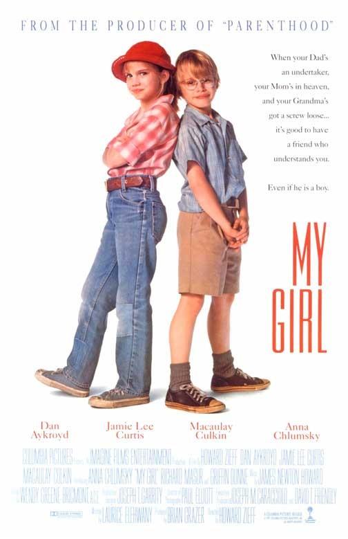 Macaulay Culkin MY GIRL Anna Chlumsky D Aykroyd J Lee Curtis 'B' poster 11x17