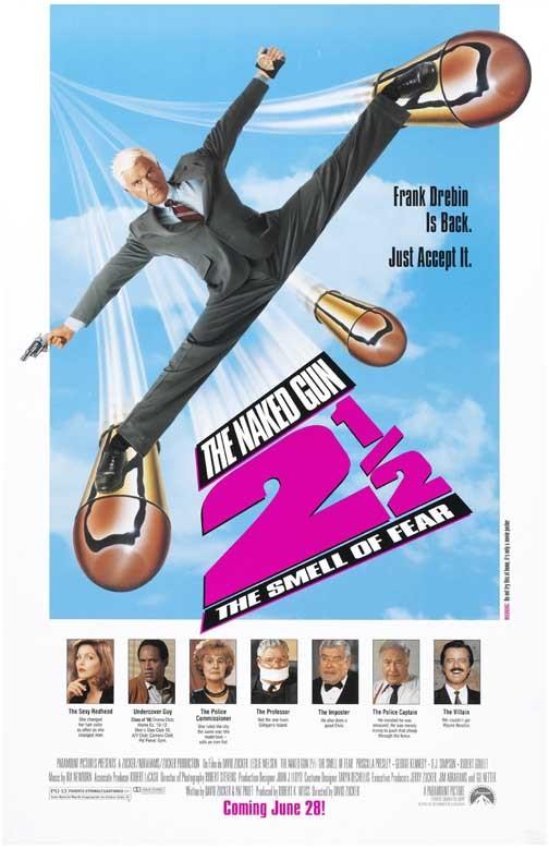 Leslie Nielsen NAKED GUN 2½ SMELL OF FEAR movie poster 11x17