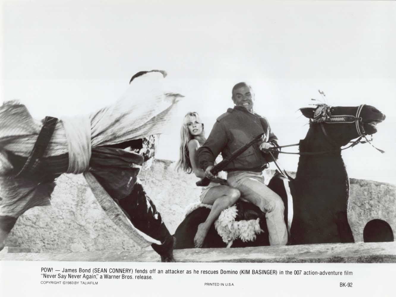 Sean Connery Kim Basinger NEVER SAY NEVER AGAIN press photo James Bond 007