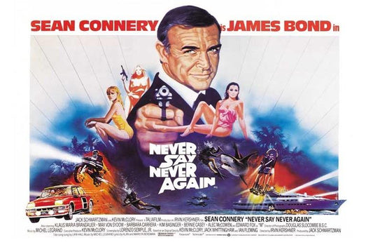 Sean Connery NEVER SAY NEVER AGAIN movie poster 17x11 James Bond 007