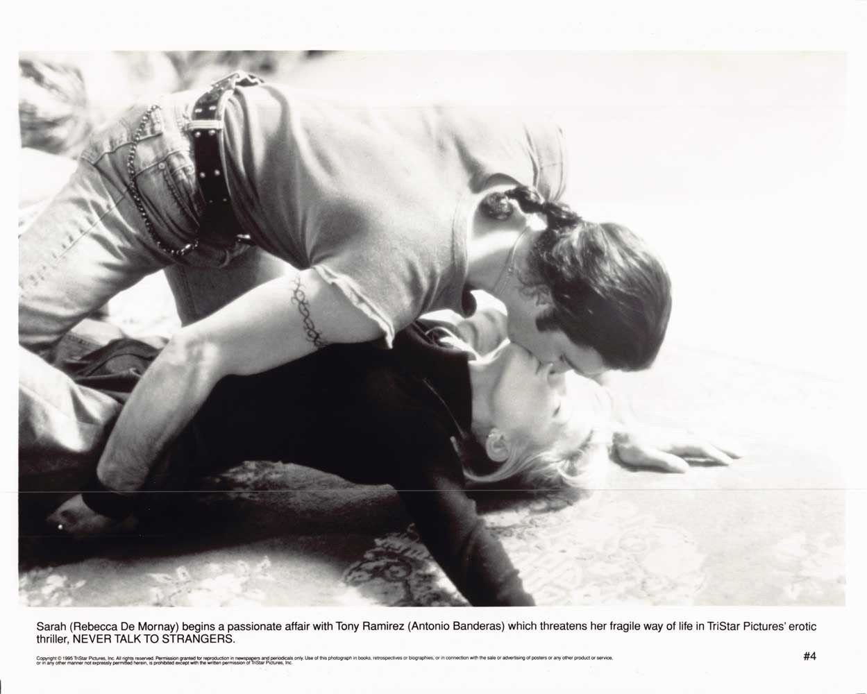 Rebecca De Mornay NEVER TALK TO STRANGERS Antonio Banderas original 10x8 photo