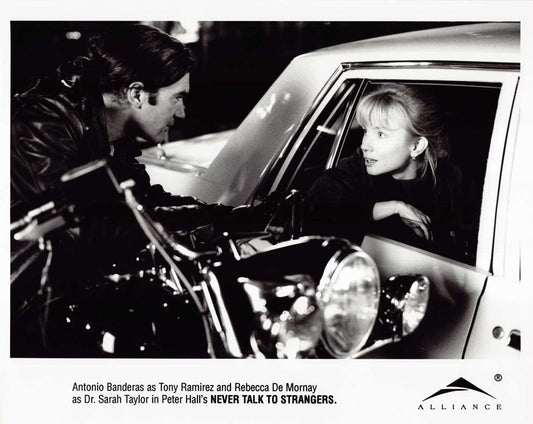 Antonio Banderas NEVER TALK TO STRANGERS Rebecca De Mornay original press photo