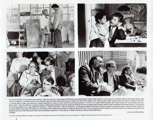 Rosanna Arquette NEW YORK STORIES Nick Nolte original 10x8 press photo 1989