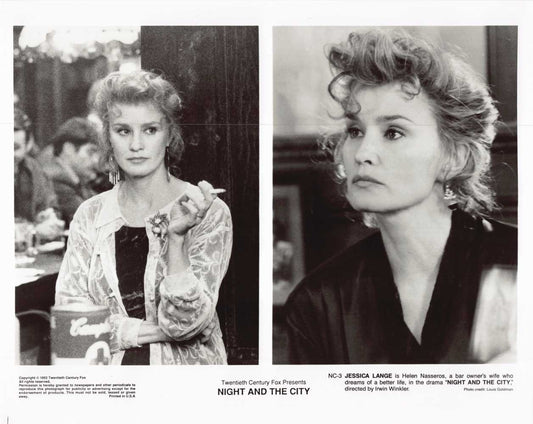 Jessica Lange NIGHT AND THE CITY original 10x8 press photo 1992