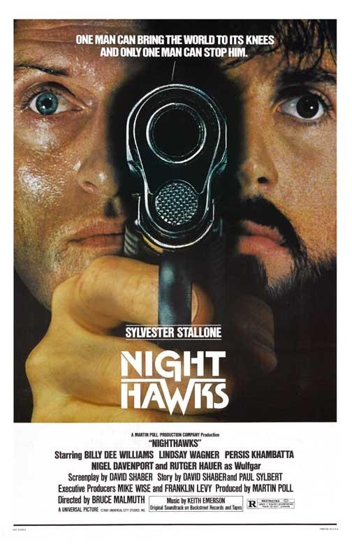 Sylvester Stallone NIGHTHAWKS Rutger Hauer movie poster 11x17