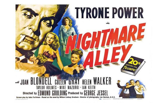 Tyrone Power NIGHTMARE ALLEY movie poster 17x11
