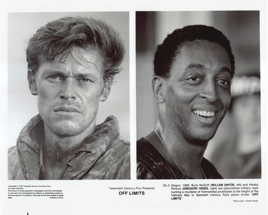 Willem Dafoe Gregory Hines OFF LIMITS original 8x10 press photo 1987