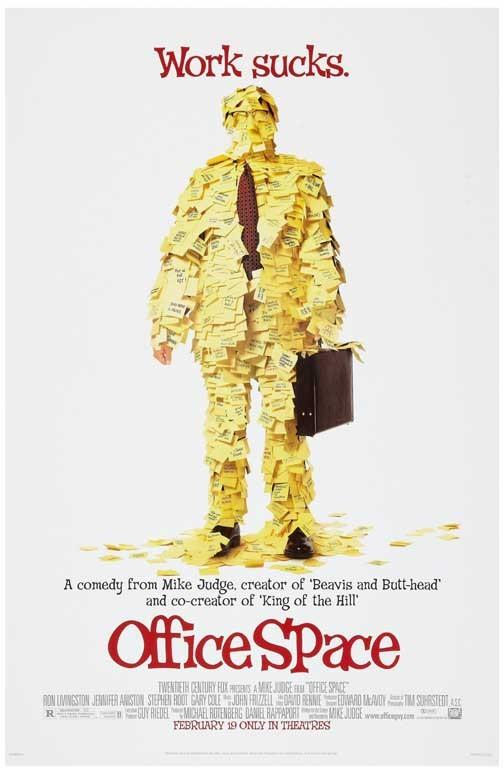 Ron Livingston OFFICE SPACE Jennifer Aniston Gary Cole movie poster 11x17