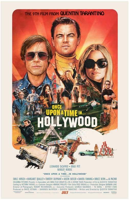 Leonardo DiCaprio ONCE UPON A TIME IN HOLLYWOOD movie poster 11x17 Tarantino