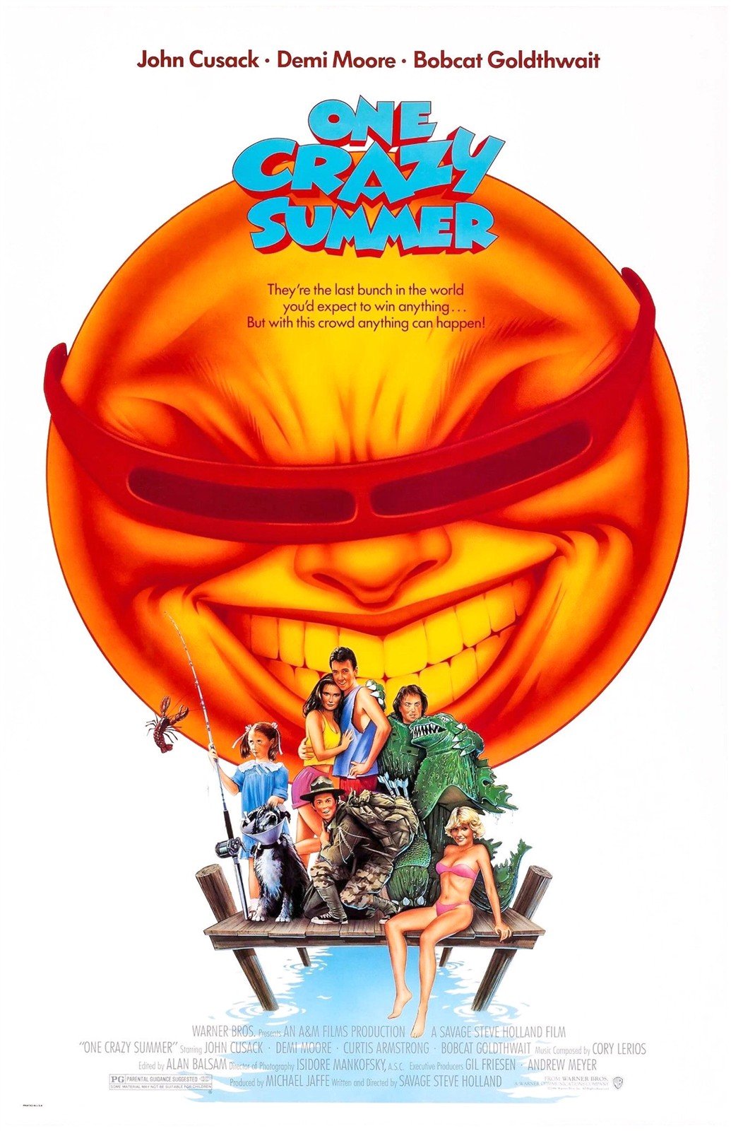 John Cusack ONE CRAZY SUMMER Demi Moore Bobcat Goldthwait movie poster 11x17