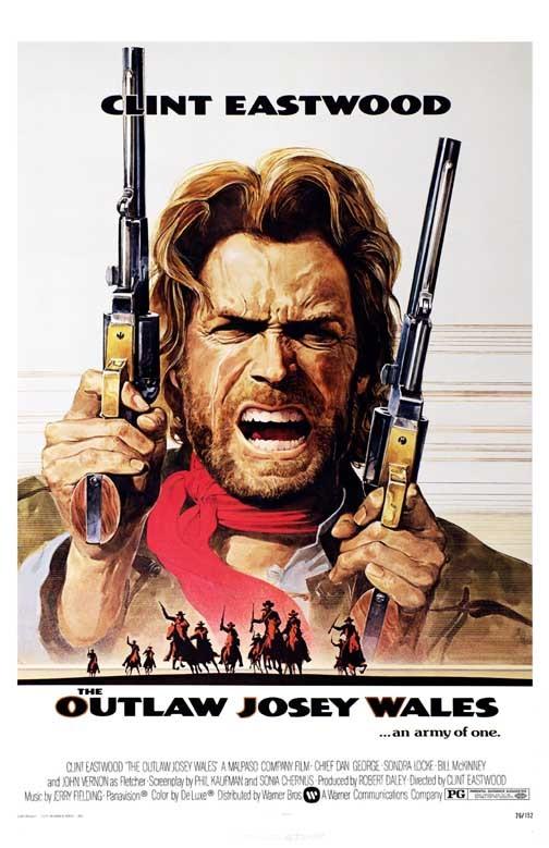 Clint Eastwood OUTLAW JOSE WALES white movie poster 11x17