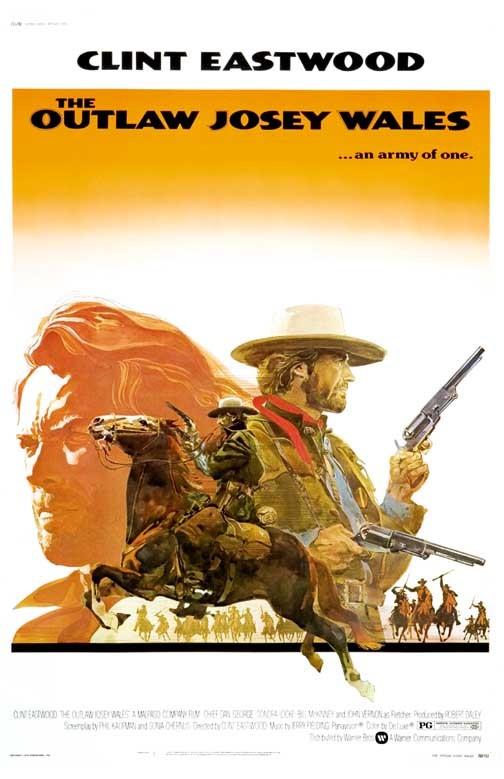 Clint Eastwood OUTLAW JOSE WALES yellow movie poster 11x17